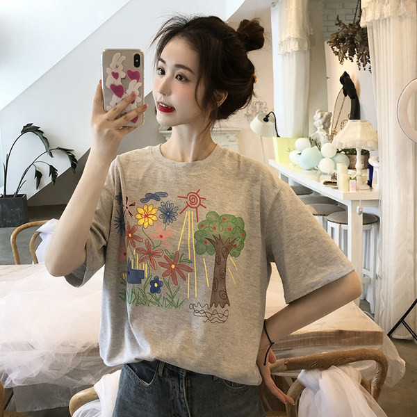 Ljetna majica s vezom u boji