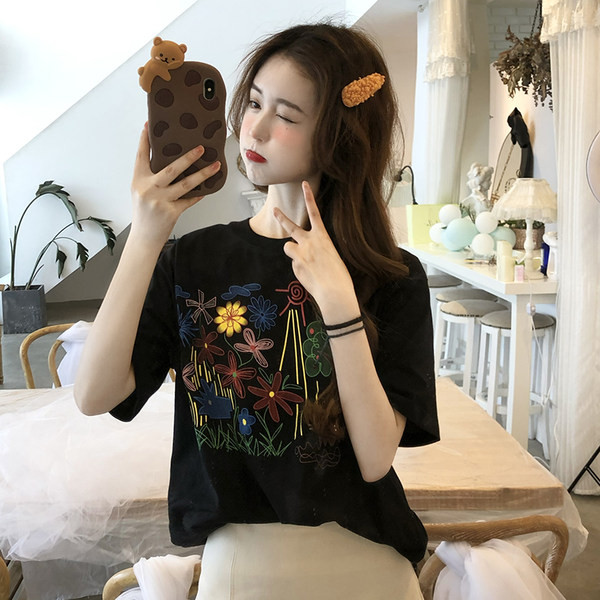 Ljetna majica s vezom u boji