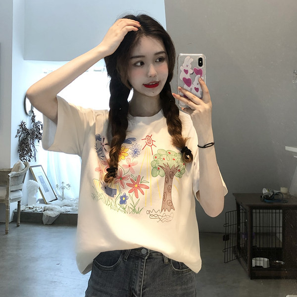 Ljetna majica s vezom u boji