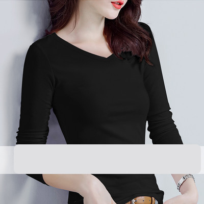 Proljetna bluza s dugim rukavima i kragnom u obliku slova O