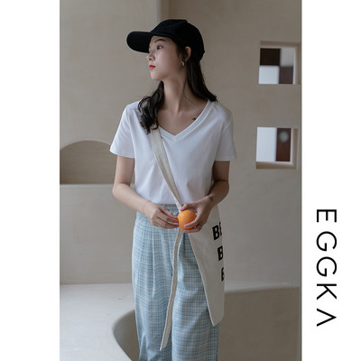 Casual γυναικείο μπλουζάκι με οβάλ ή λαιμόκοψη σε διάφορα χρώματα