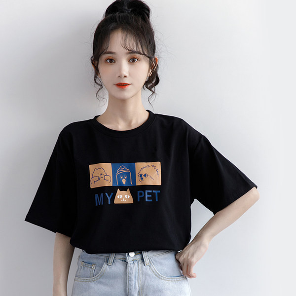 Moderna ženska majica s aplikacijom i okruglim izrezom - više boja