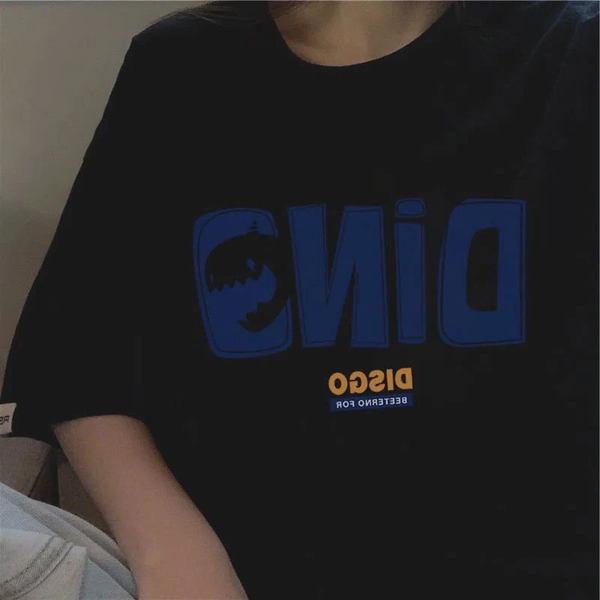 Ležerna ženska bluza sa natpisom u dvije boje