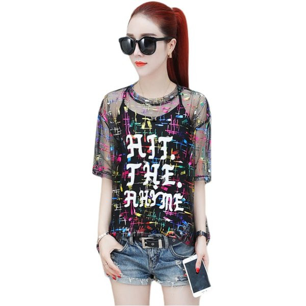 Ženska majica kratkih rukava u boji sa natpisima