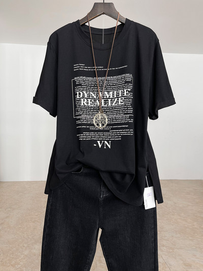 Ležerna ženska majica s aplikacijom i kratkim rukavima