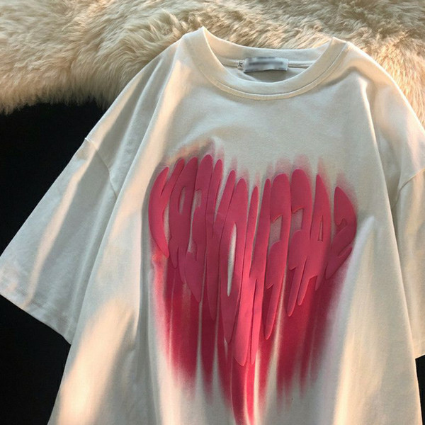 Ženska ležerna majica s printom i okruglim izrezom