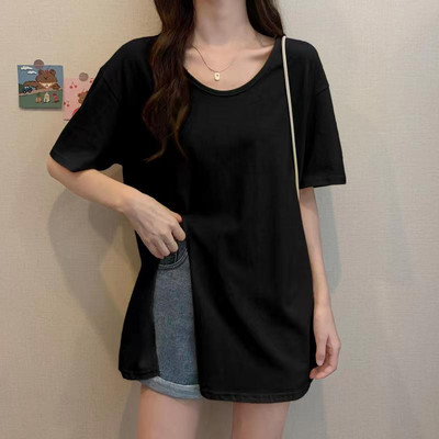 Γυναικείο φαρδύ μπλουζάκι με σχισμή