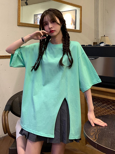 Ženska bluza s 3/4 rukavima i prorezom sa strane