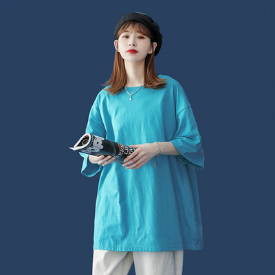 Απλή γυναικεία μπλούζα με οβάλ λαιμόκοψη - πολλά χρώματα