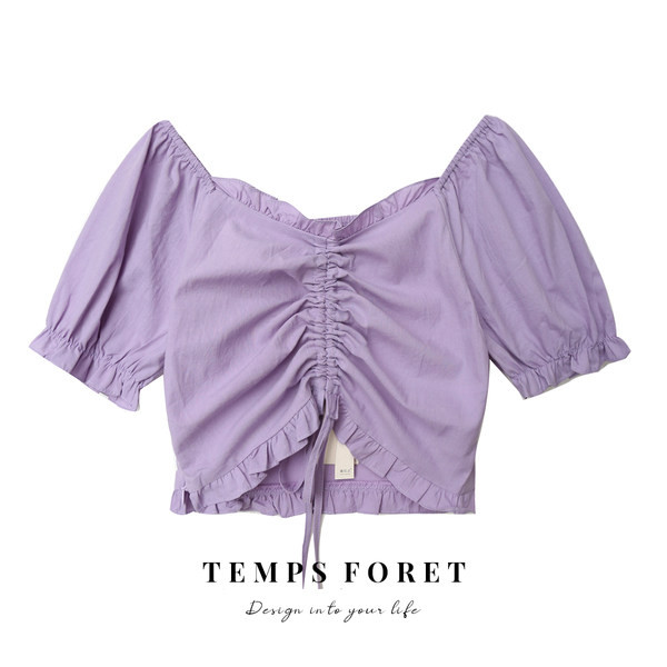 Sieviešu crop tops ar saitēm un spožām piedurknēm