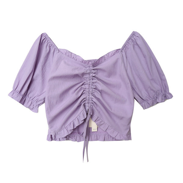 Sieviešu crop tops ar saitēm un spožām piedurknēm