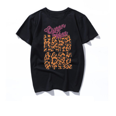 Ikdienas sieviešu t-krekls ar uzrakstu un 3/4 piedurknēm