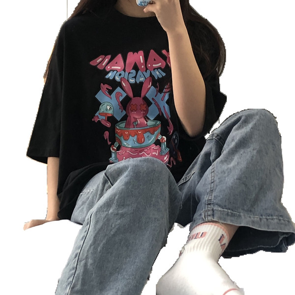 Proljetna bluza s 3/4 rukavima i širokim modelom s aplikacijama