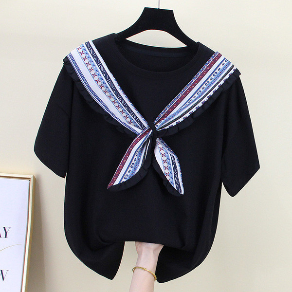 Ženska bluza kratkih rukava i široki model trake