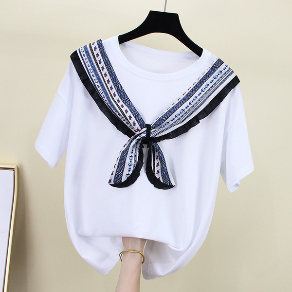 Ženska bluza kratkih rukava i široki model trake