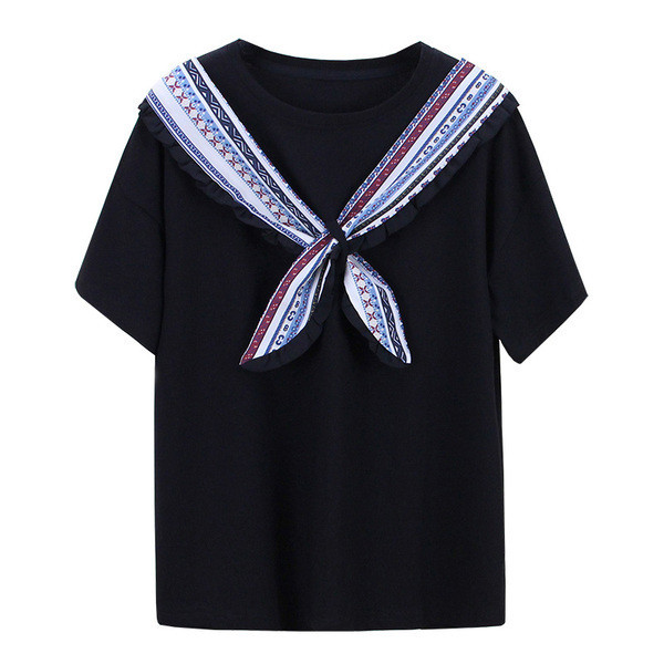 Ženska bluza kratkih rukava i široki model trake