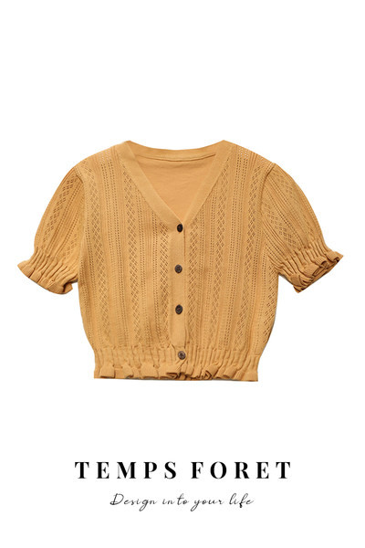 Novi model ženske bluze na dugmad od tankog pletiva