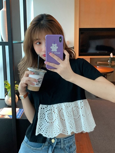 Ženska moderna široka majica s kratkim rukavima