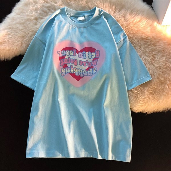 Moderna ženska majica kratkih rukava sa aplikacijom i natpisom u tri boje