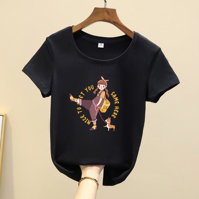 Καθημερινό μπλουζάκι με απλικέ χρώμα