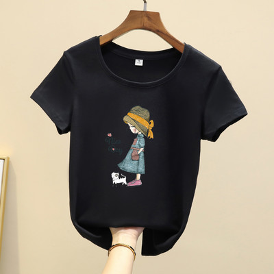 Καθημερινό μπλουζάκι με απλικέ χρώμα