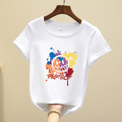 Καθημερινό μπλουζάκι με απλικέ χρώμα