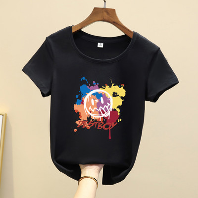 Καθημερινό μπλουζάκι με απλικέ χρώμα