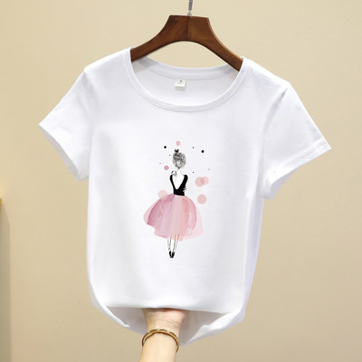 Καθημερινό μπλουζάκι με απλικέ χρώμα