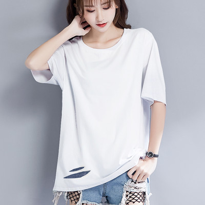 Casual γυναικείο μπλουζάκι με στρογγυλή λαιμόκοψη σε διάφορα χρώματα