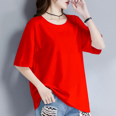 Casual γυναικείο μπλουζάκι με στρογγυλή λαιμόκοψη σε διάφορα χρώματα