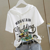 Ženska casual majica kratkih rukava s aplikacijama i vezama