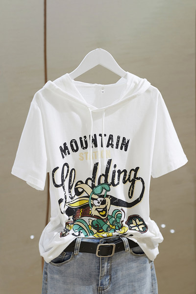 Ženska casual majica kratkih rukava s aplikacijama i vezama