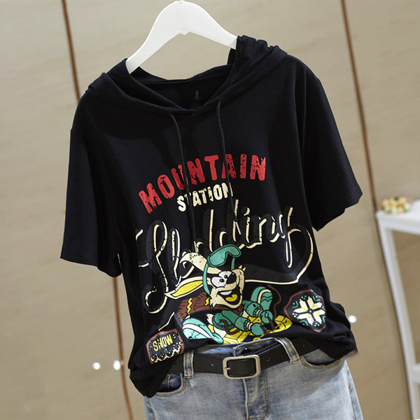 Ženska casual majica kratkih rukava s aplikacijama i vezama