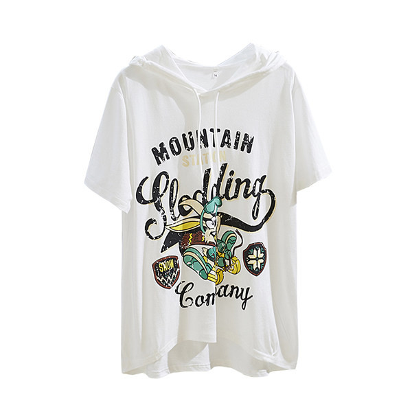 Ženska casual majica kratkih rukava s aplikacijama i vezama