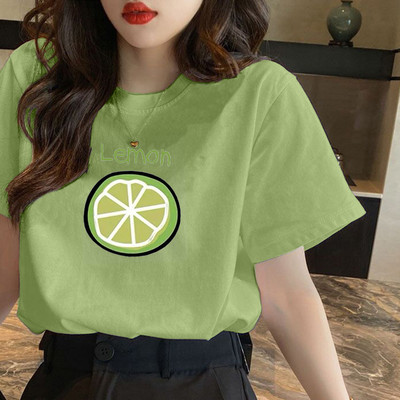 Pamučna jednobojna majica kratkih rukava - razne aplikacije