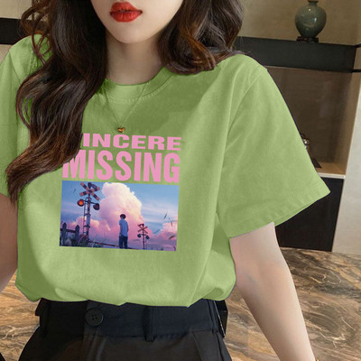 Pamučna jednobojna majica kratkih rukava - razne aplikacije