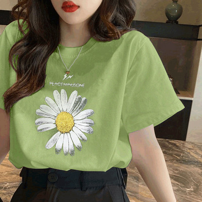 Pamučna jednobojna majica kratkih rukava - razne aplikacije