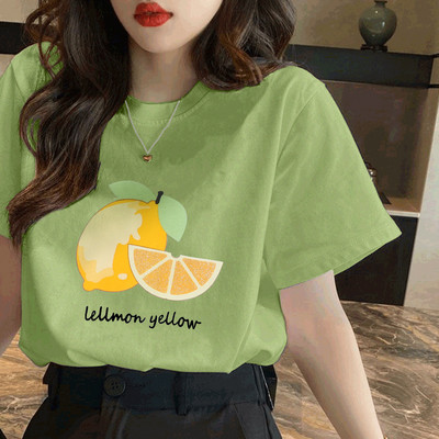 Pamučna jednobojna majica kratkih rukava - razne aplikacije