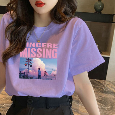 Pamučna jednobojna majica kratkih rukava - razne aplikacije