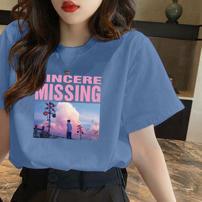 Pamučna jednobojna majica kratkih rukava - razne aplikacije