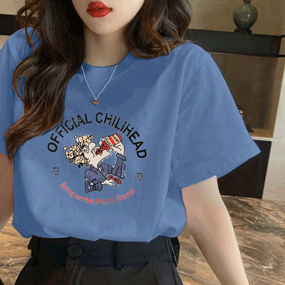 Pamučna jednobojna majica kratkih rukava - razne aplikacije