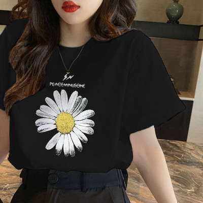 Pamučna jednobojna majica kratkih rukava - razne aplikacije