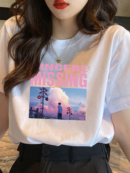 Pamučna jednobojna majica kratkih rukava - razne aplikacije