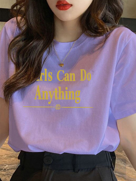 Pamučna jednobojna majica kratkih rukava - razne aplikacije