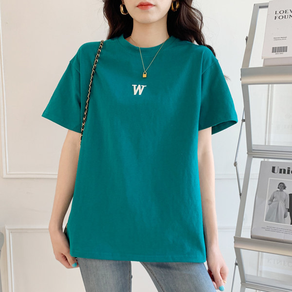 Ležerna majica s kratkim rukavima i ovalnim izrezom