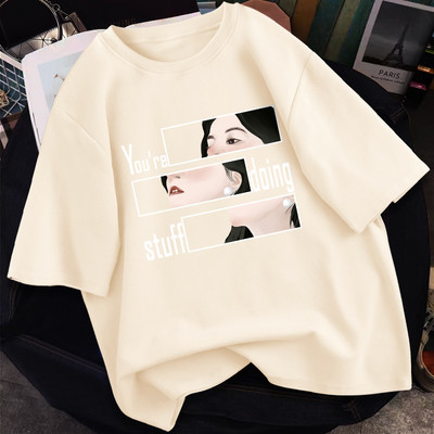 Γυναικείο casual μπλουζάκι με απλικέ - διάφορα χρώματα