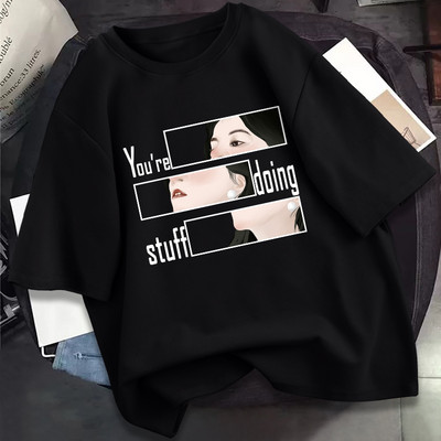 Γυναικείο casual μπλουζάκι με απλικέ - διάφορα χρώματα