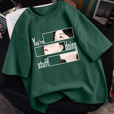 Γυναικείο casual μπλουζάκι με απλικέ - διάφορα χρώματα