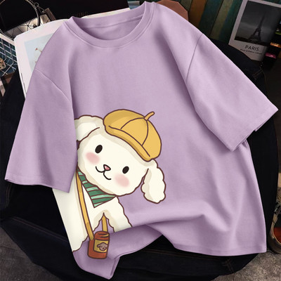 Γυναικείο casual μπλουζάκι με απλικέ - διάφορα χρώματα