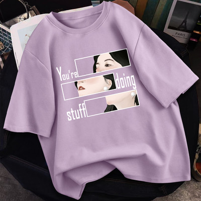 Γυναικείο casual μπλουζάκι με απλικέ - διάφορα χρώματα